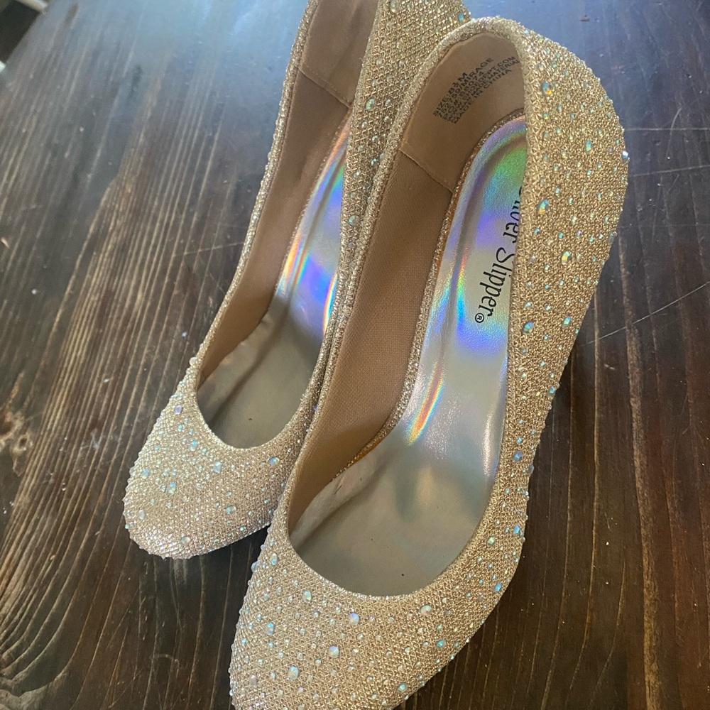Champagne Gem Heels